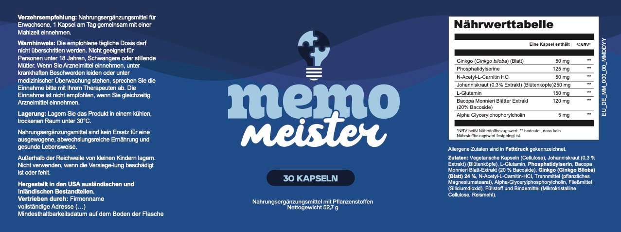 Memo Meister Etikett